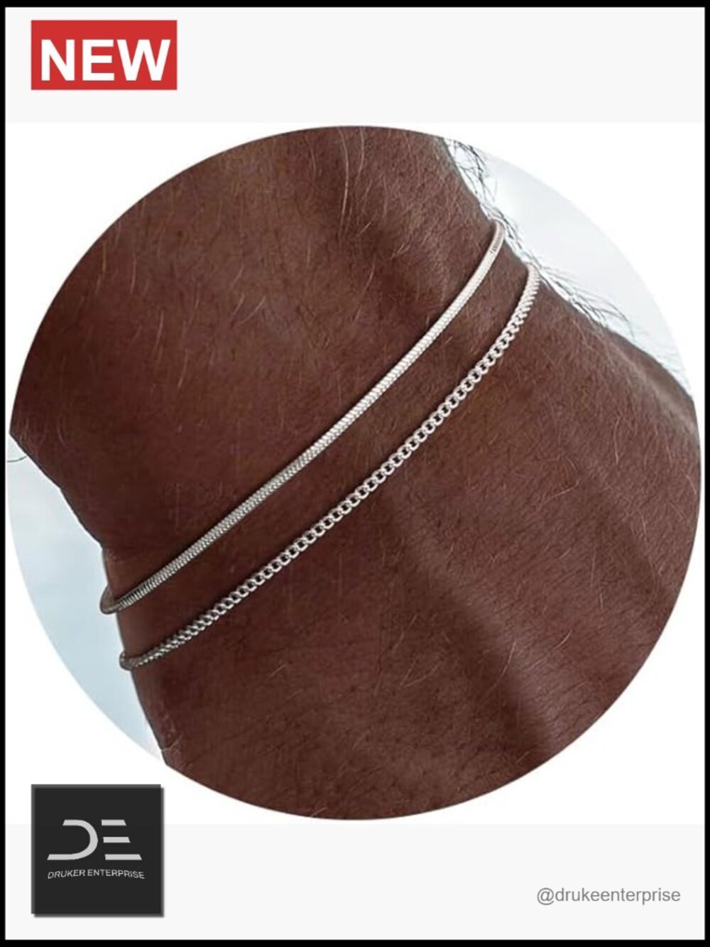 Stackable Cuban Link Snake Chain Bracelets for Men - Dainty Stainless Steel